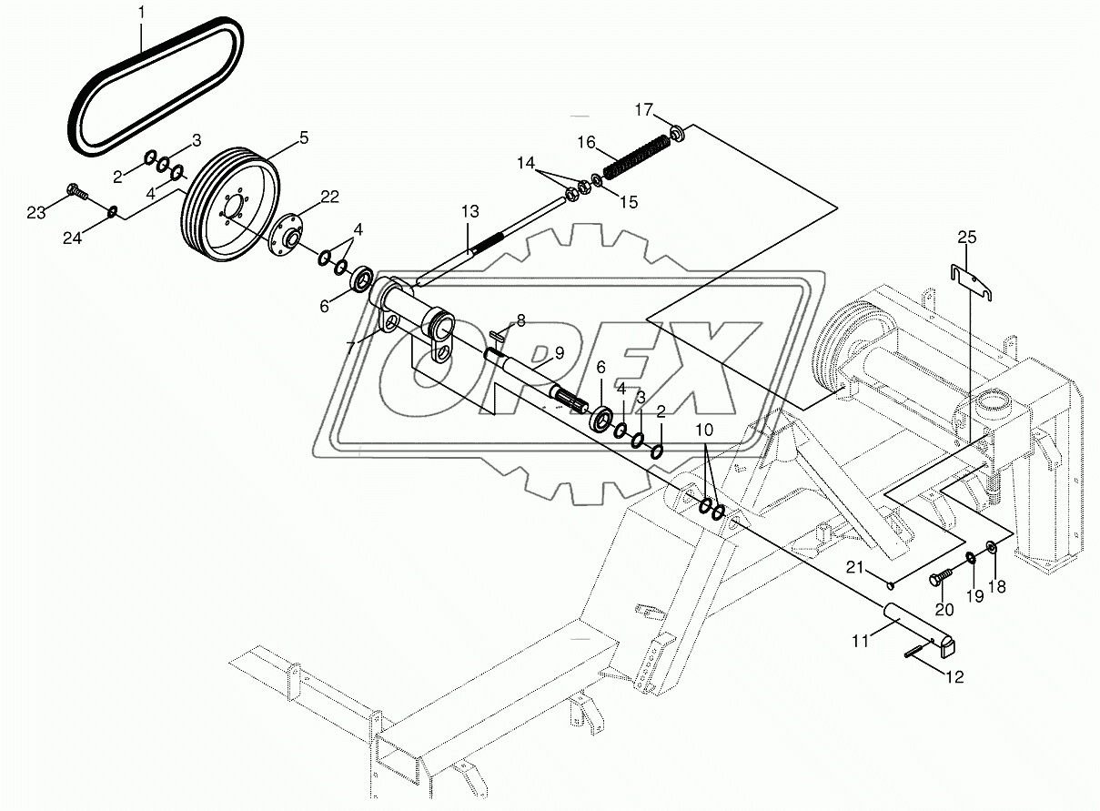 V-belt pulley bearing