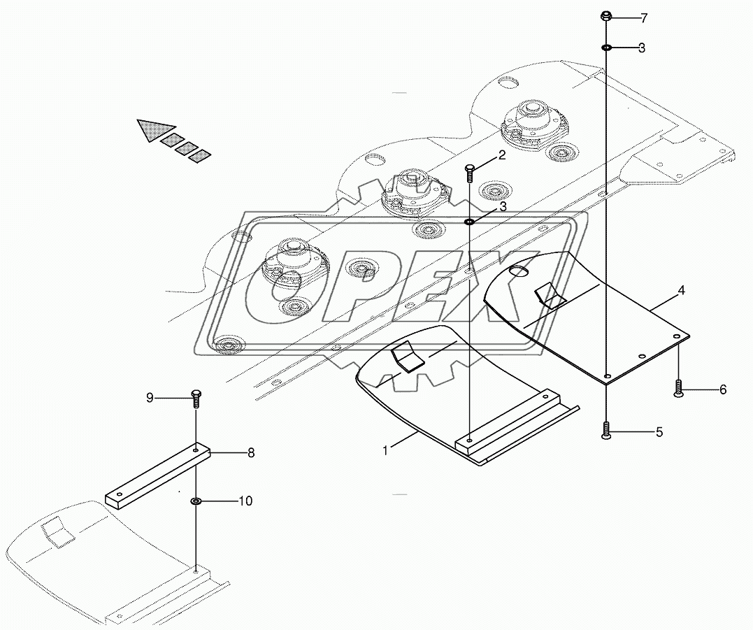 High-cut skid/Wear skid