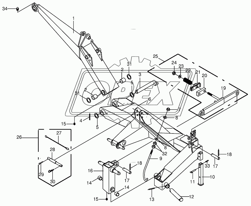 Headstock/carrier arm 1