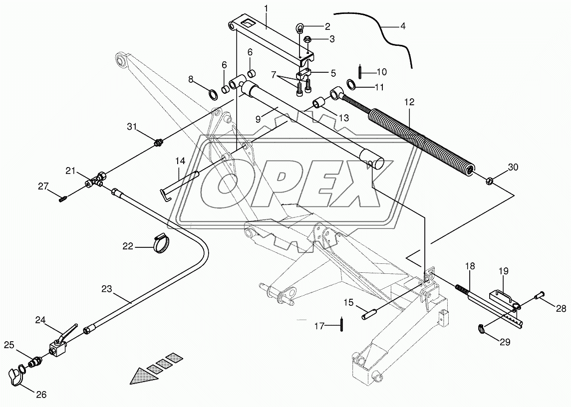 Spring compensation/Hydraulics