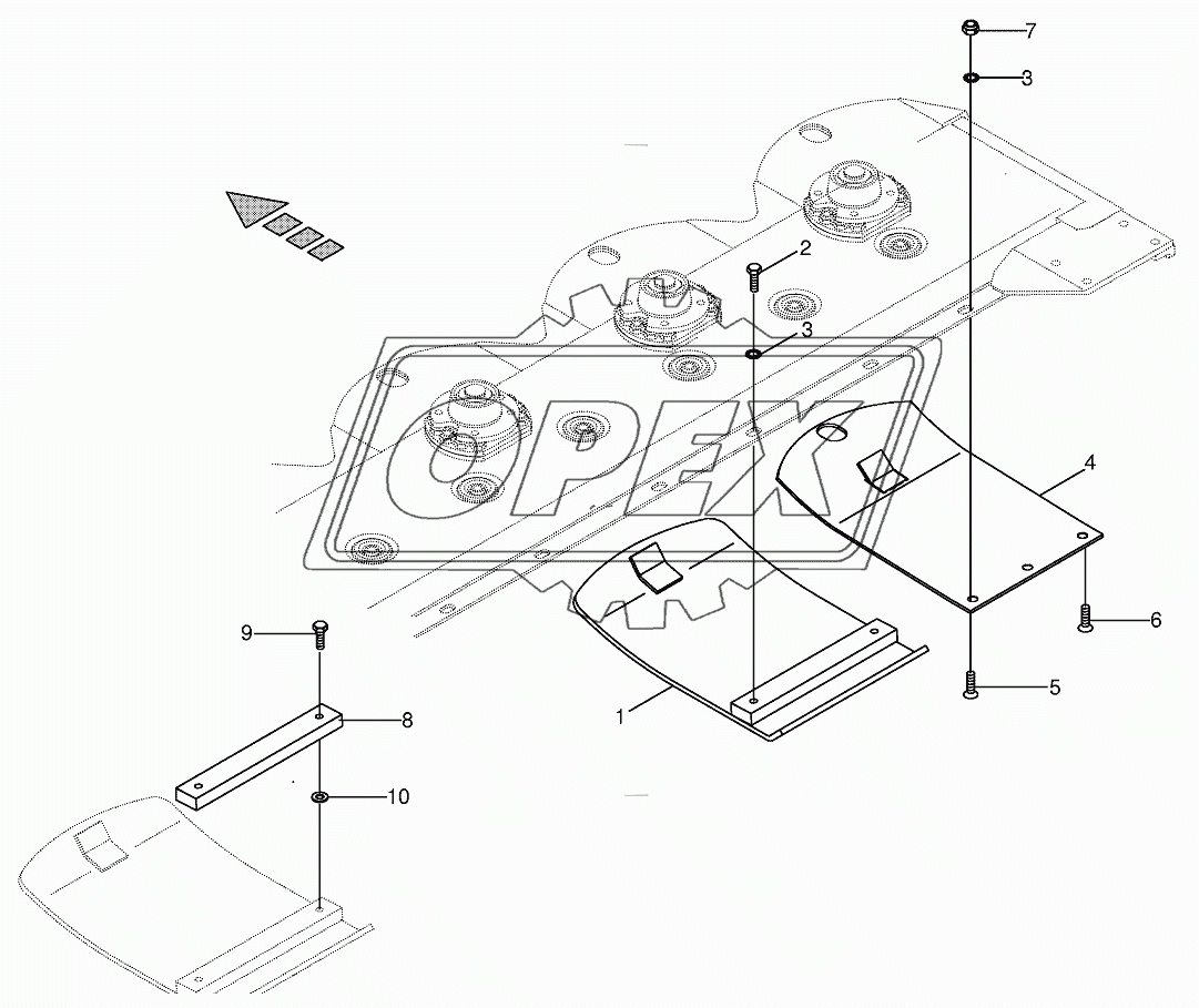 High-cut skid/Wear skid