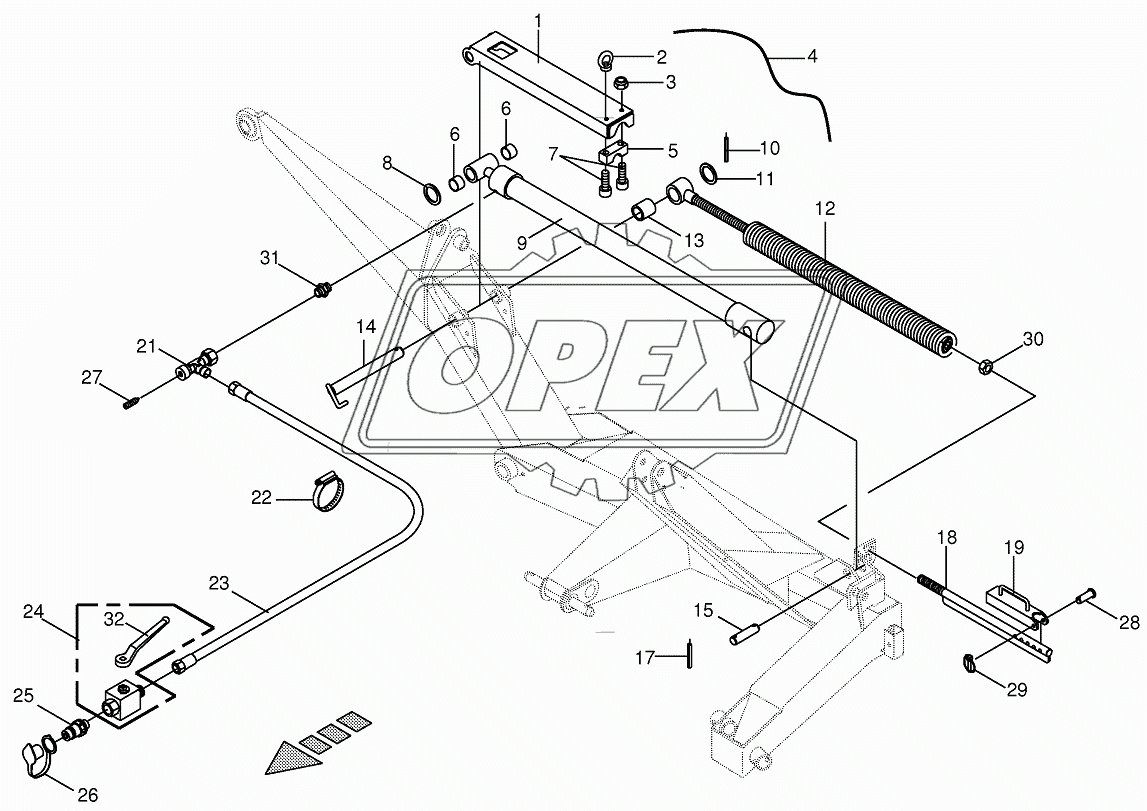 Spring compensation/Hydraulics