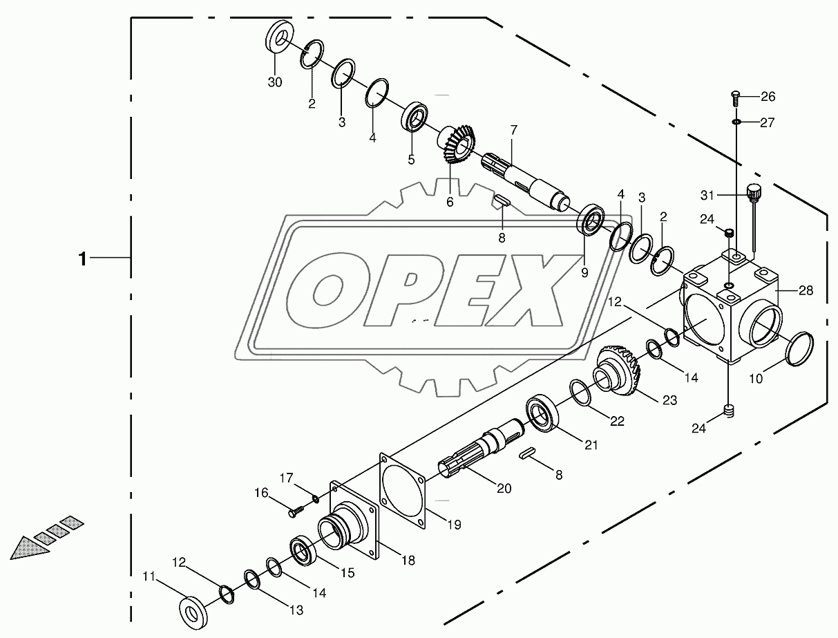 Main gearbox cpl. 540 U/min