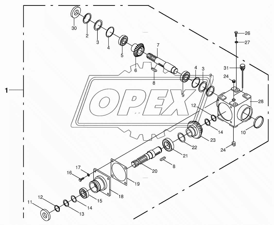 Main gearbox cpl. 1000 U/min