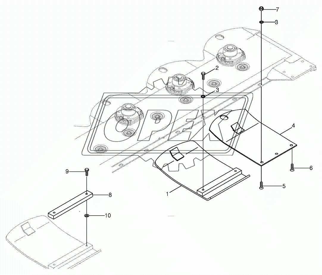 High-cut skid/Wear skid