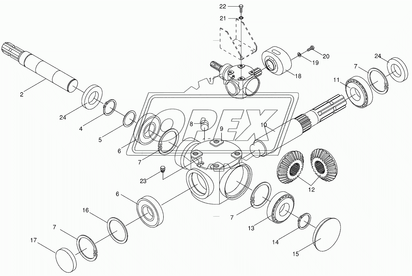 Main gearbox (green) 1