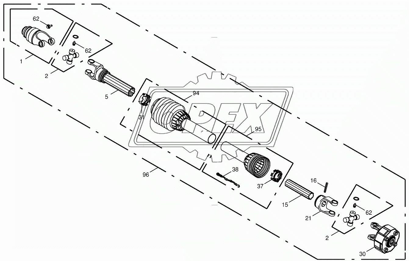 P.T.O shafts - Krone V 60