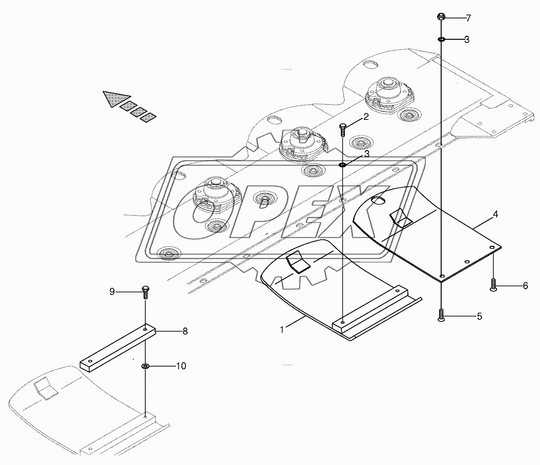 High-cut skid/Wear skid