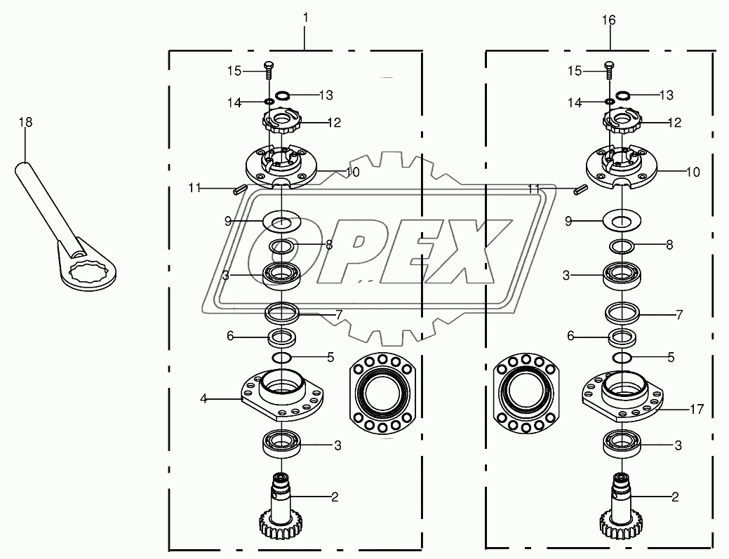 Bearing housing - SafeCut INSIDE