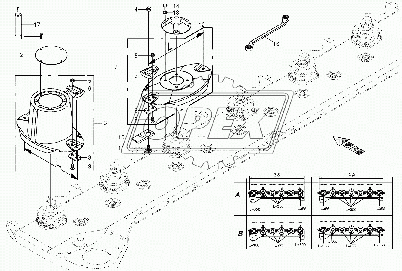 Blade fastening