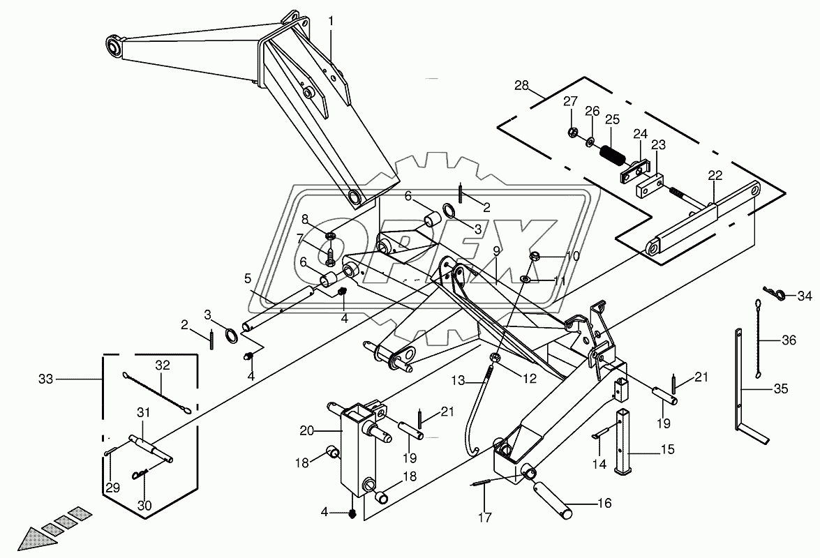 Headstock/Control lever