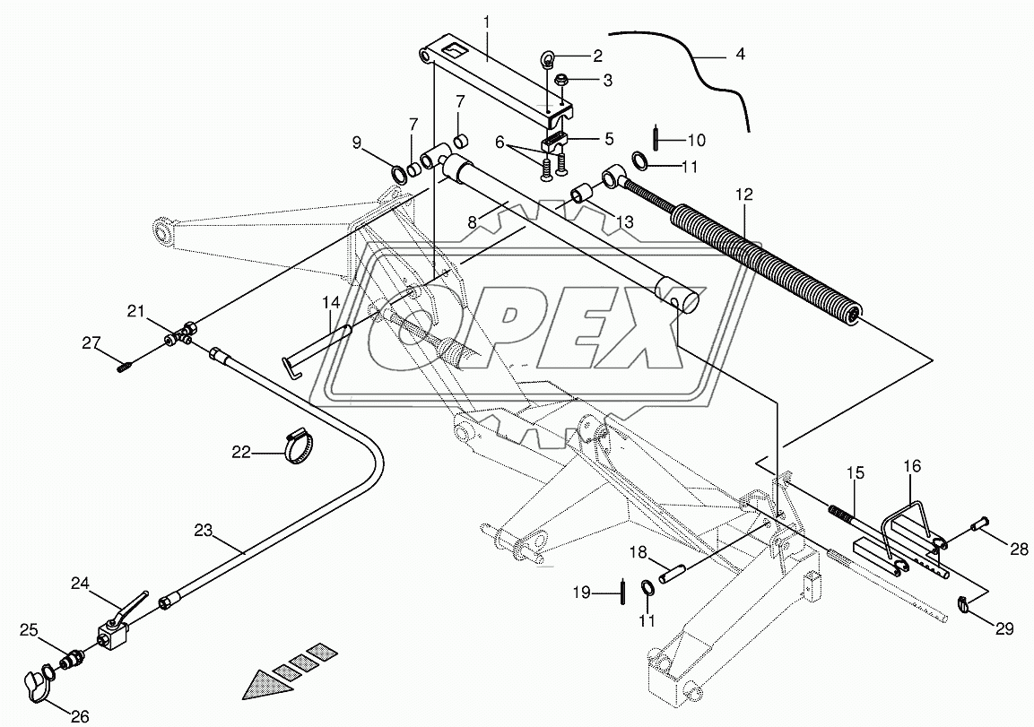 Spring compensation/Hydraulics