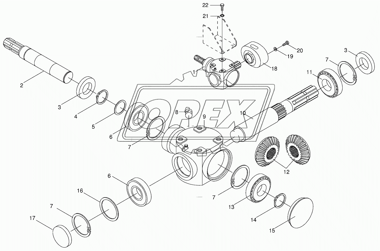 Main gearbox (beige)