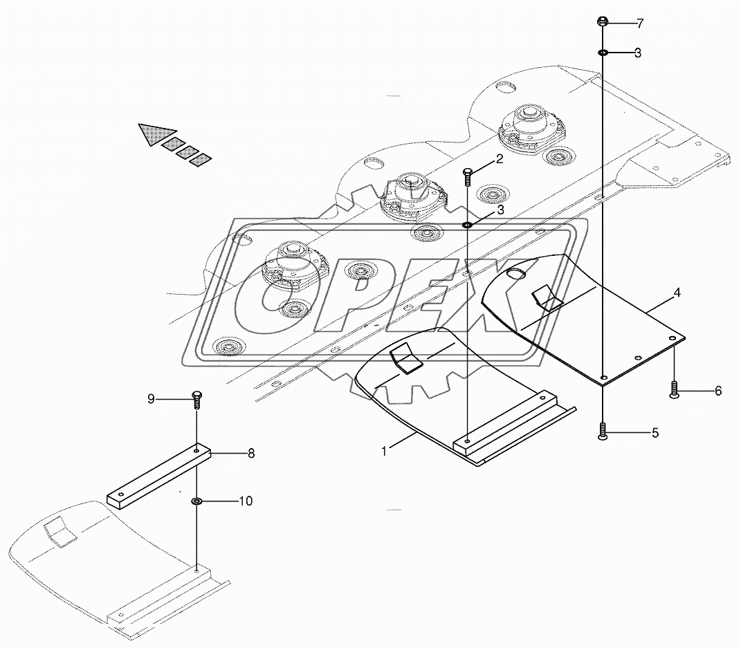 High-cut skid/Wear skid