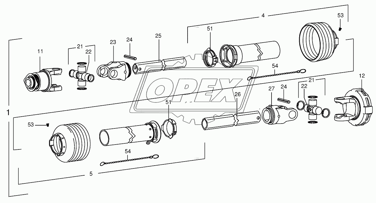 Pto drive shaft EasyCut 32M