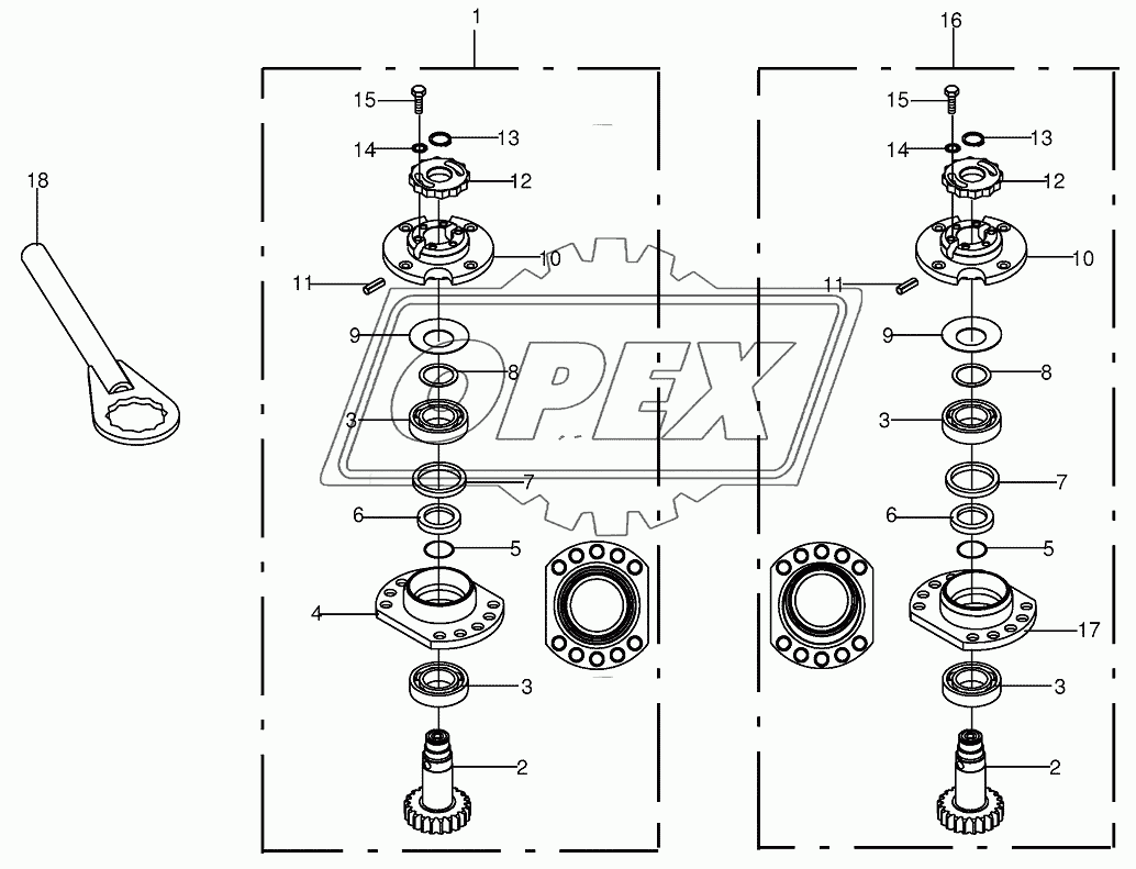 Bearing housing - SafeCut INSIDE