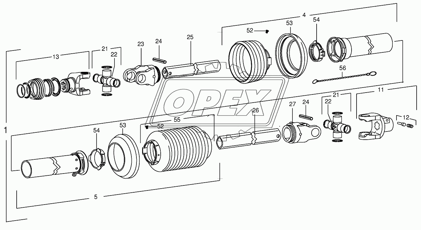 Main Pto shaft 790001 - 851000