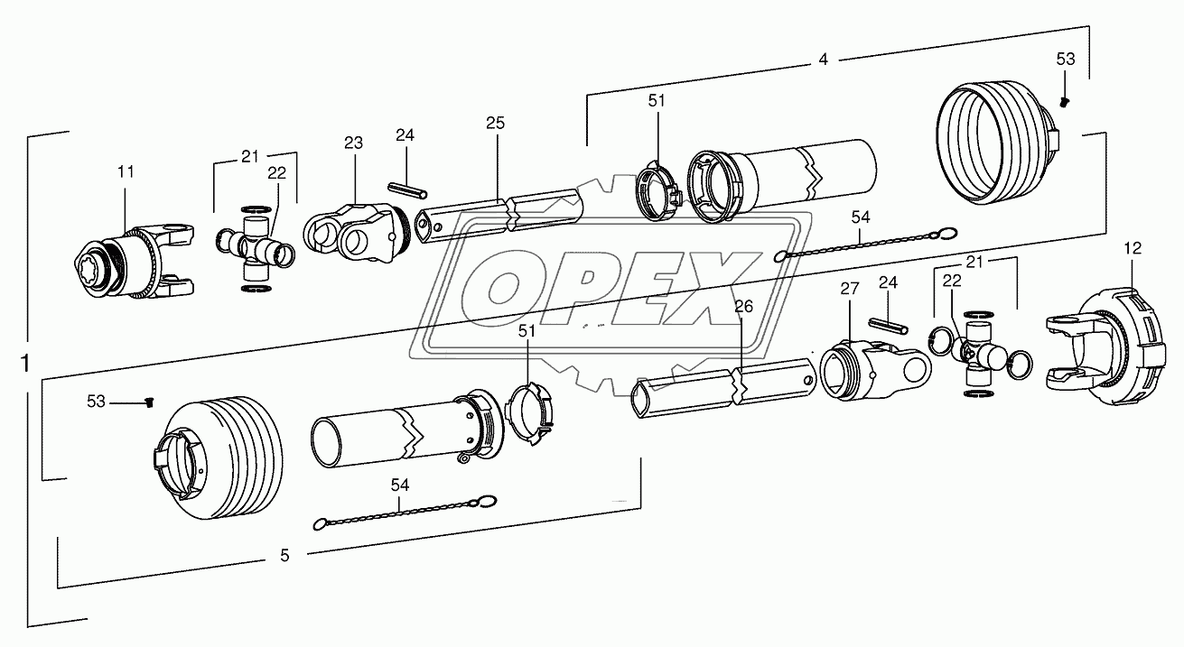 Pto drive shaft EasyCut 32M