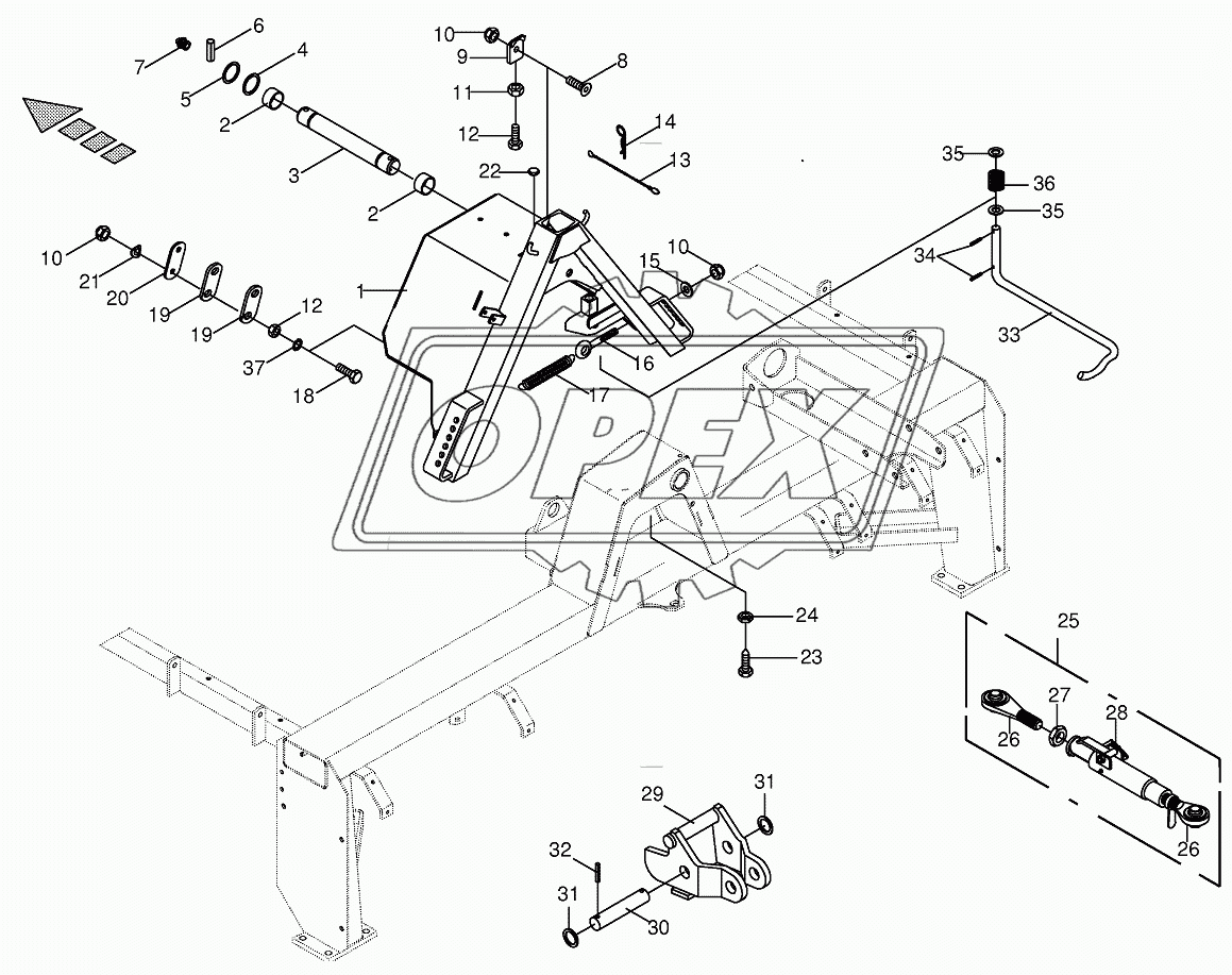 Pendular bent/Lower link adapter