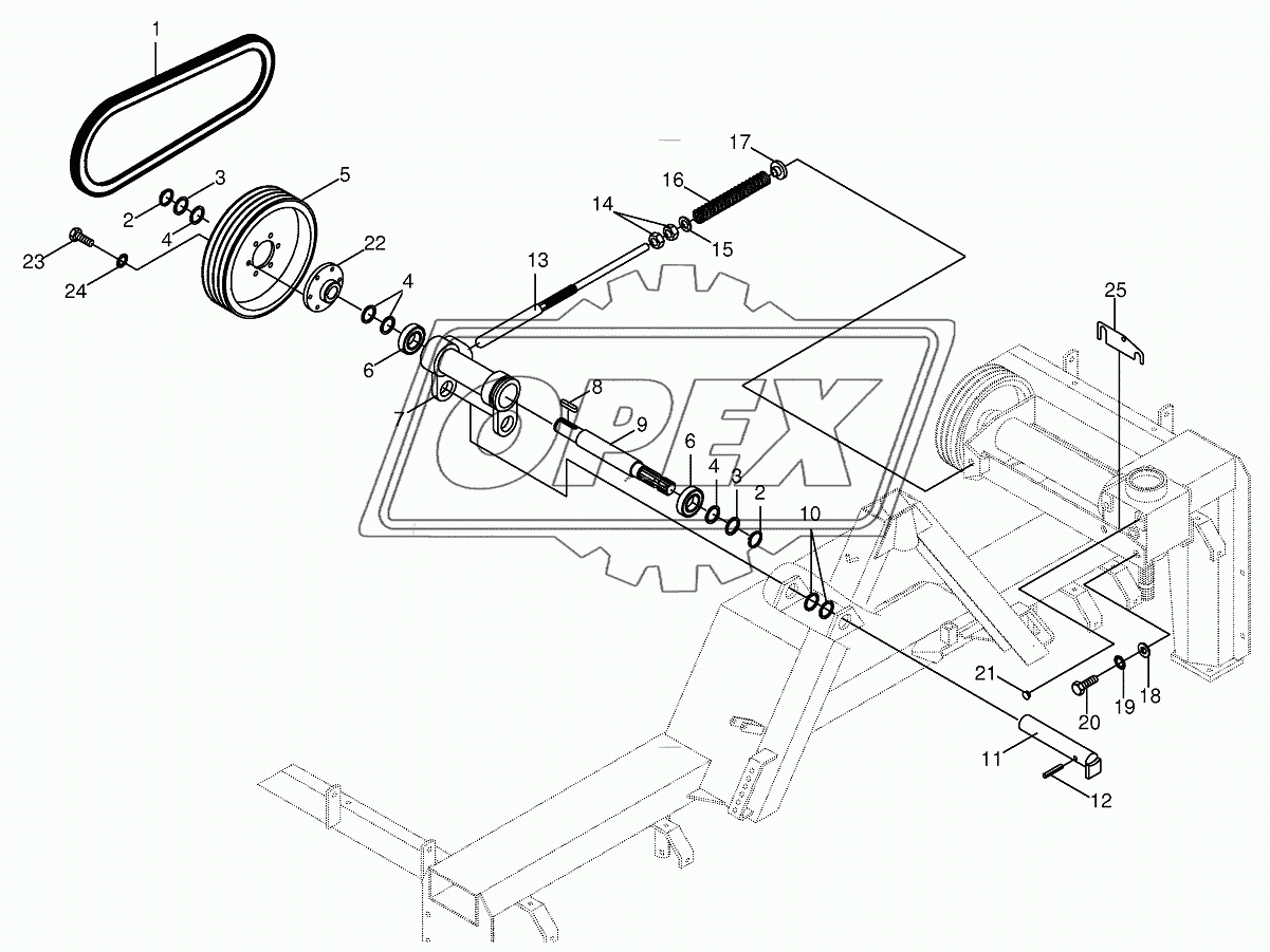 V-belt pulley bearing