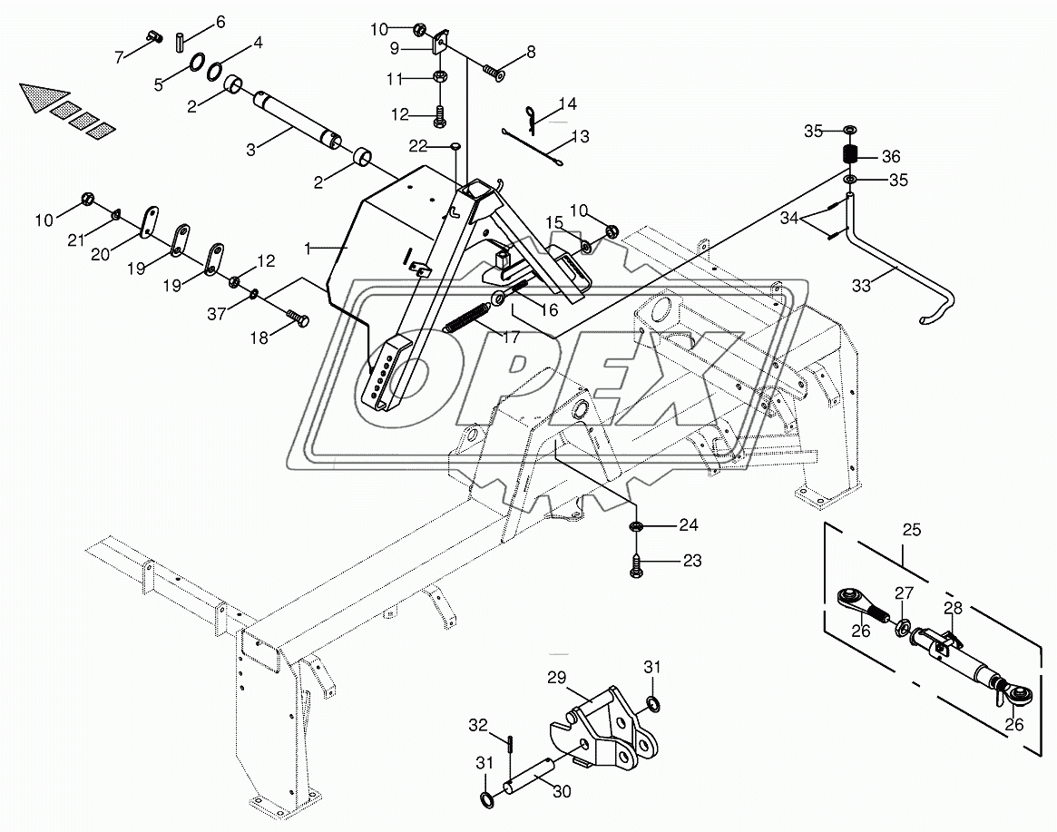 Pendular bent/Lower link adapter