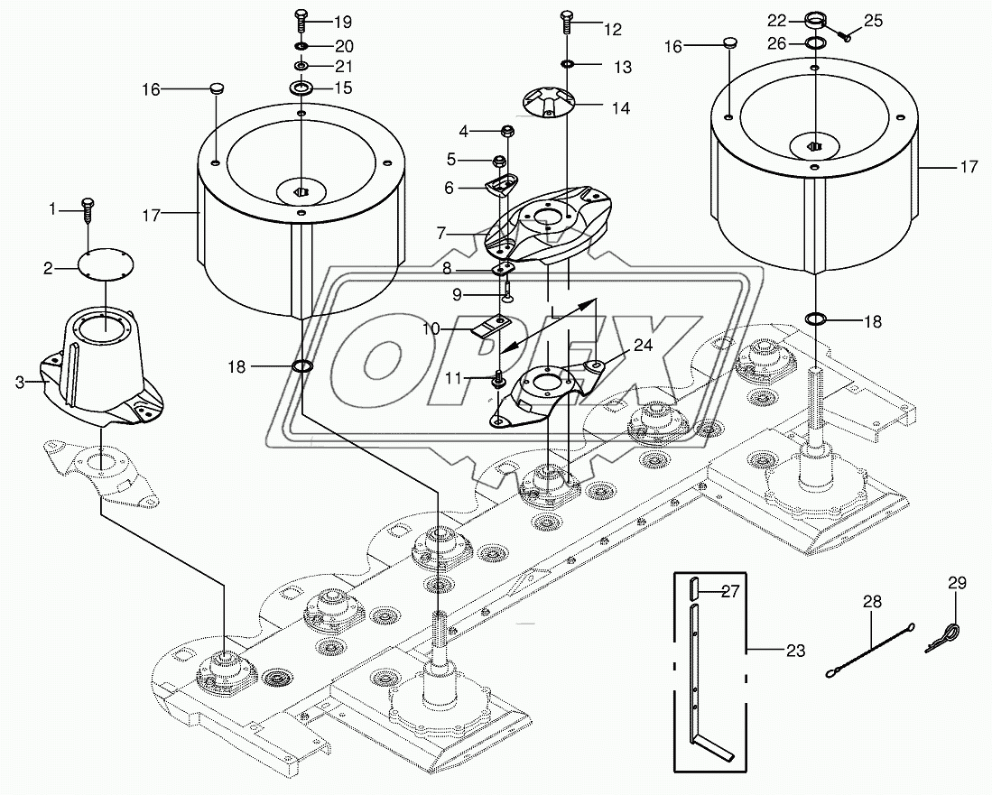 Quick coupler/Swath drum - EasyCut 28P