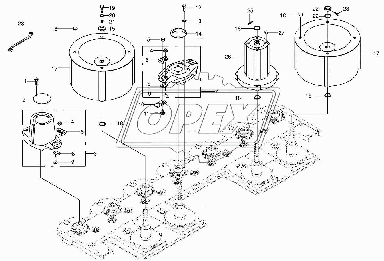 Blade fastening/Swath drum - EasyCut 32P