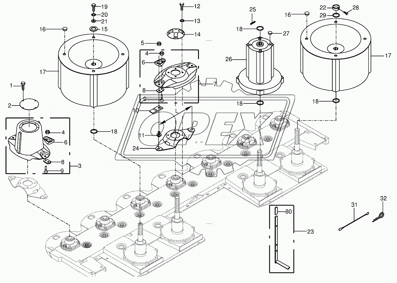 Quick coupler/Swath drum