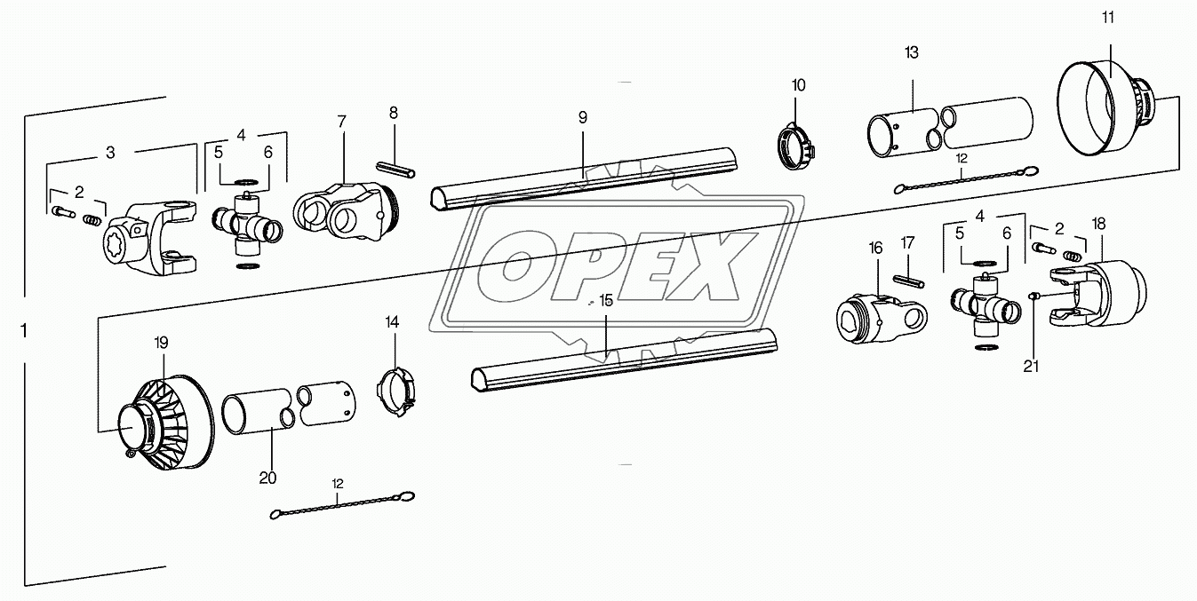 Main Pto shaft anti clockwise rotating