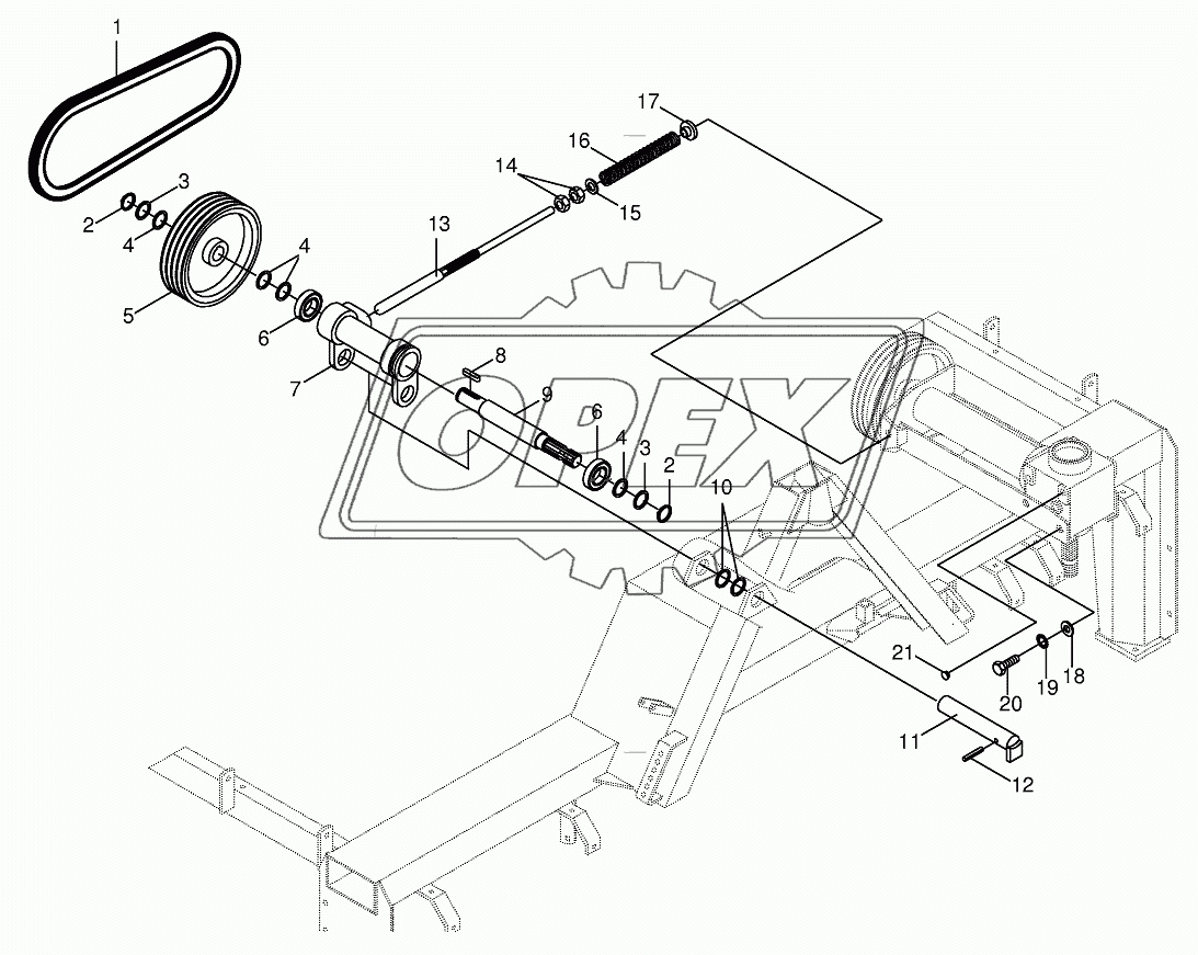 V-belt pulley bearing