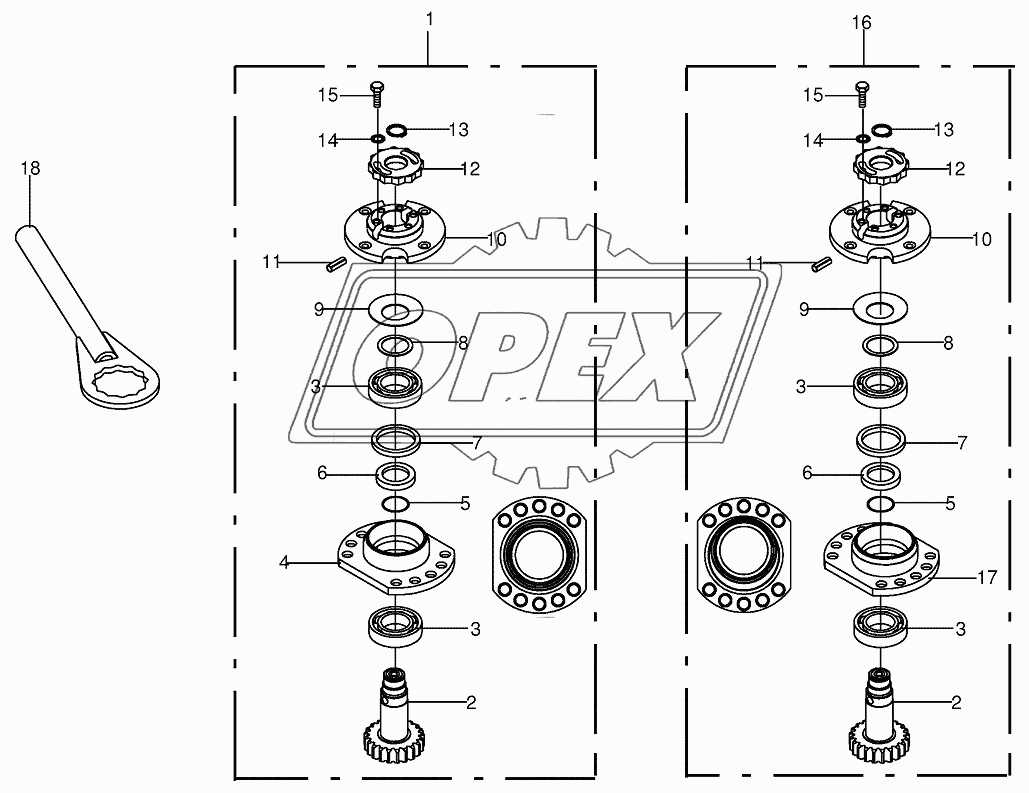 Bearing housing - SafeCut INSIDE