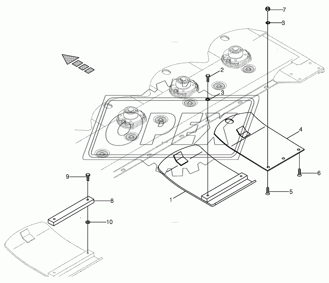 High-cut skid/Wear skid