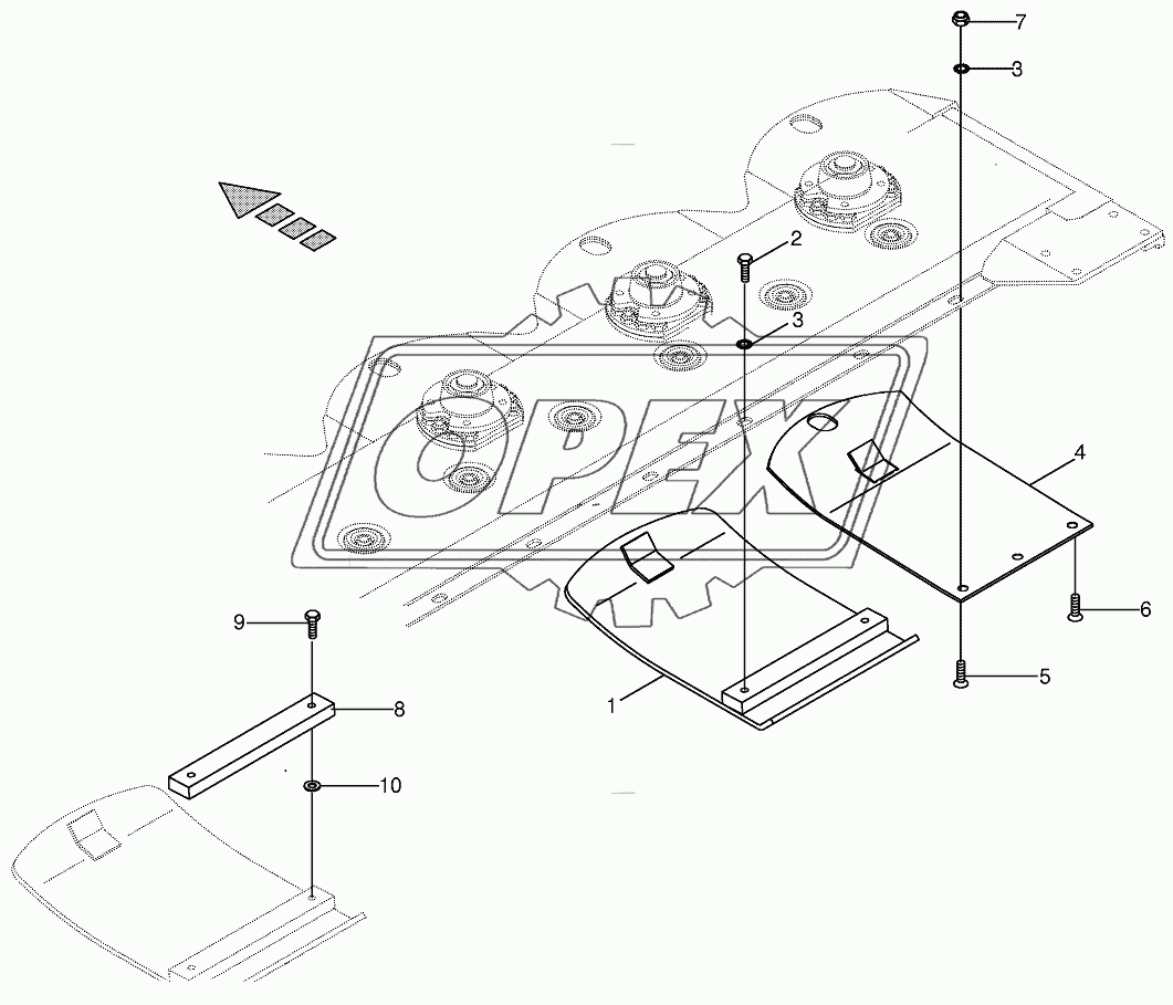 High-cut skid/Wear skid