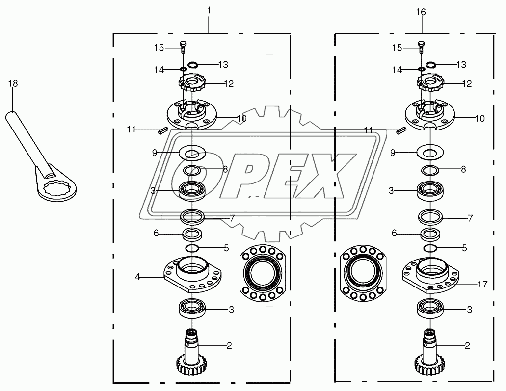 Bearing housing - SafeCut INSIDE