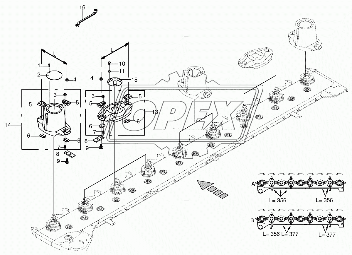 Blade fastening 2