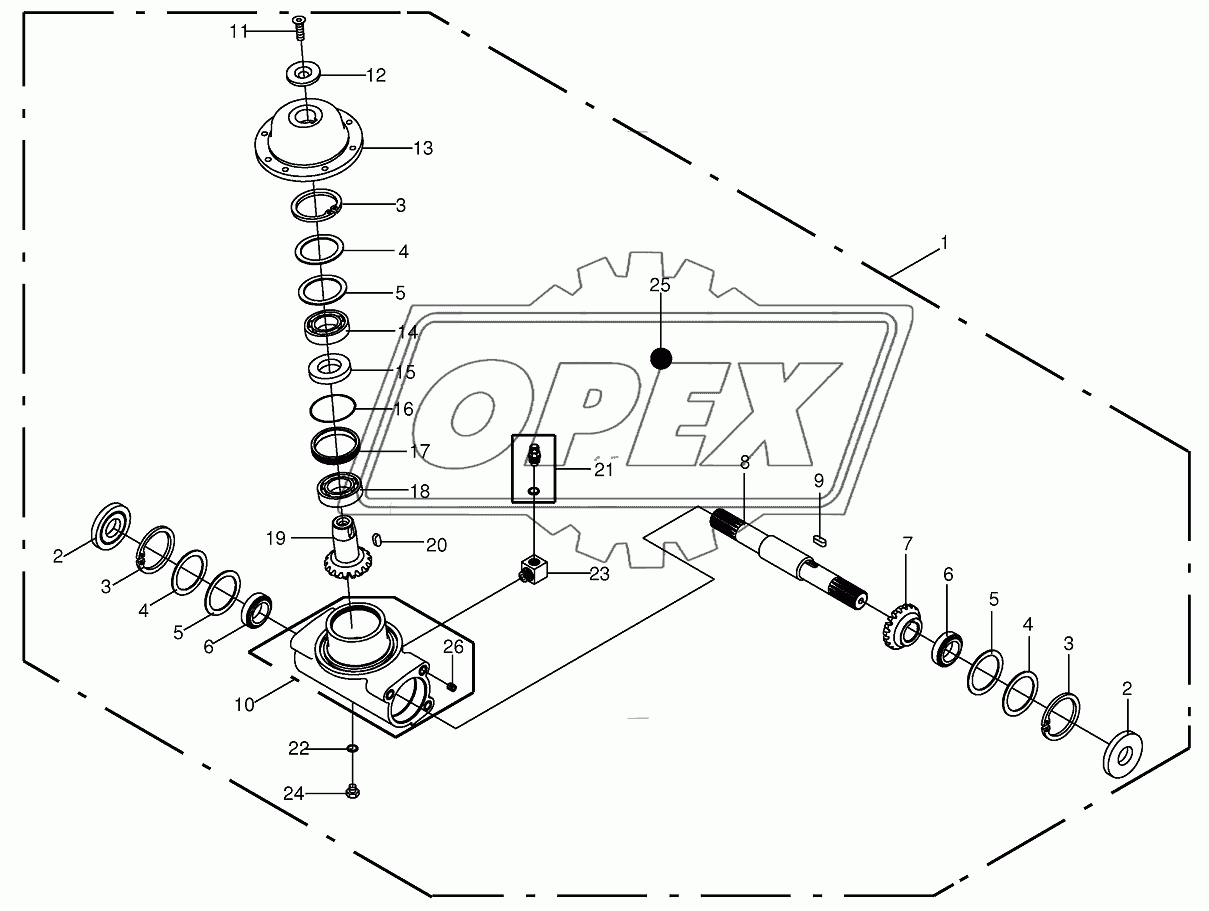 Fettler gear right 822346-860000