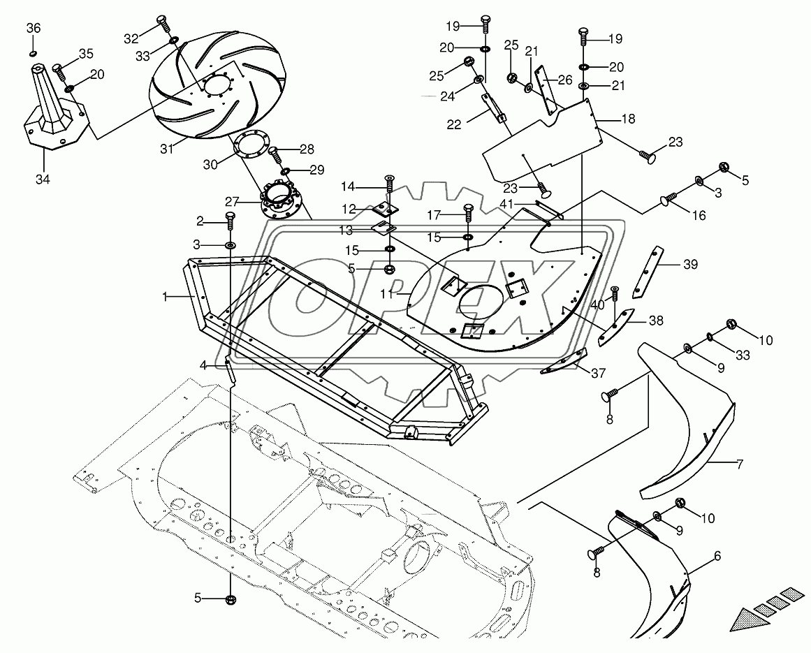 Cover holder/Centre tower