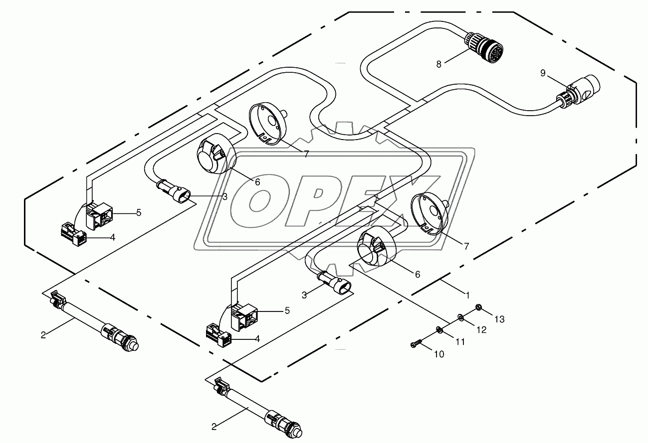 Wiring harness Adapter frame