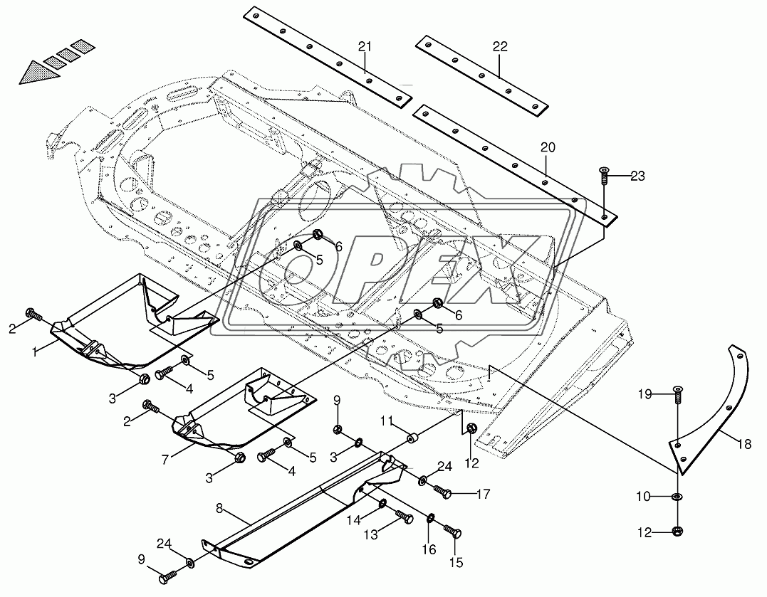 Skid/Wearing rail