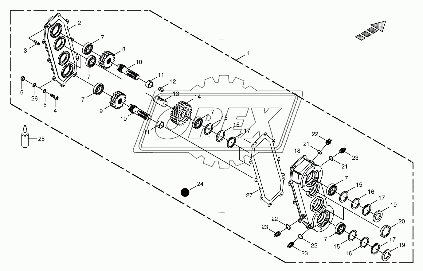 Gearbox outside-Addition JD/NH