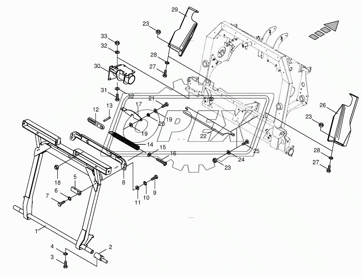 Pivoting frame-Addition NH-FX