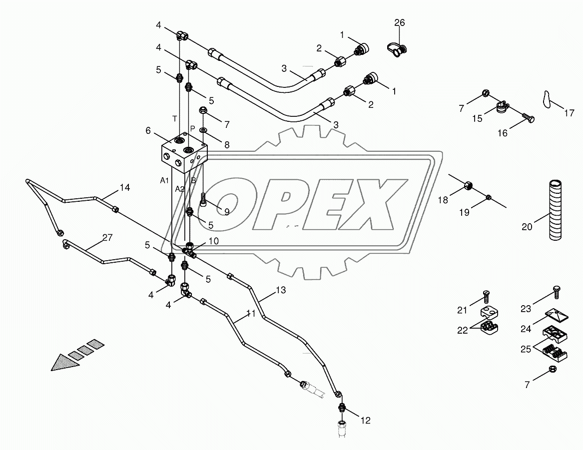 Hydraulics-pivoting frame 822346-842000