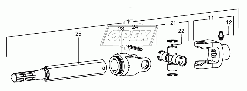 Pto drive shaft-JD/NH 2