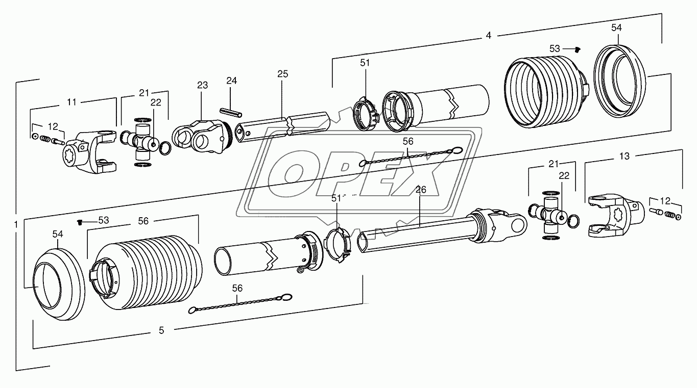 Pto drive shaft-NH 1