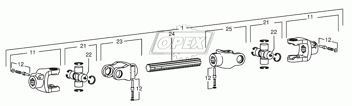 Pto drive shaft-CL 491/492