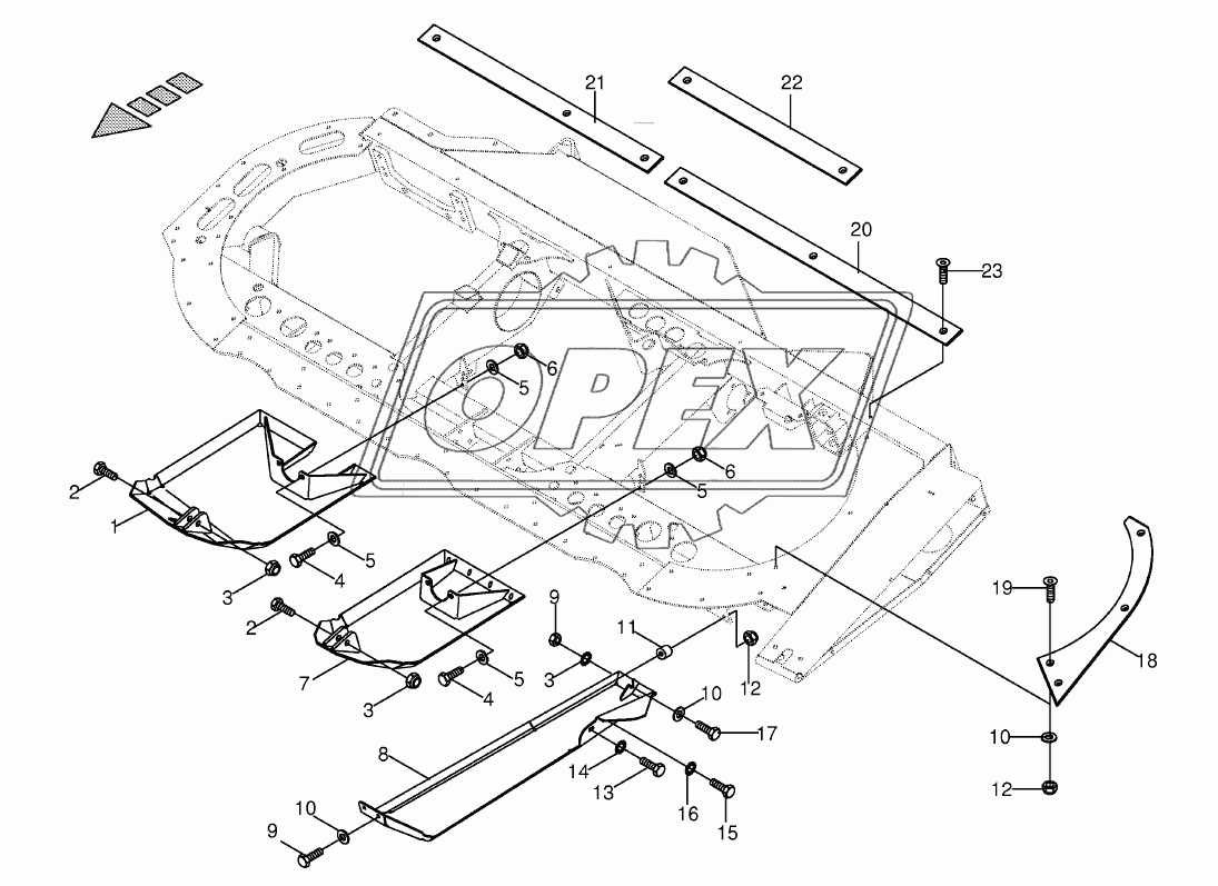 Skid/Wearing rail