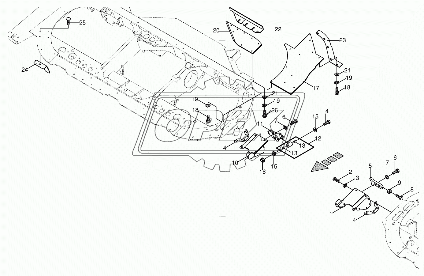 Frame centring device