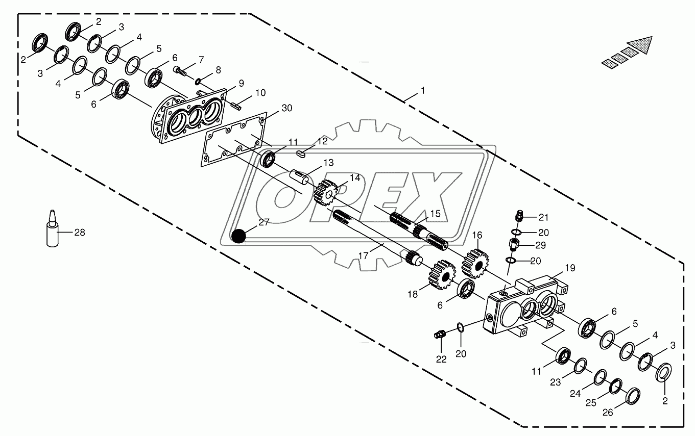 Gearbox inside-Addition JD/NH