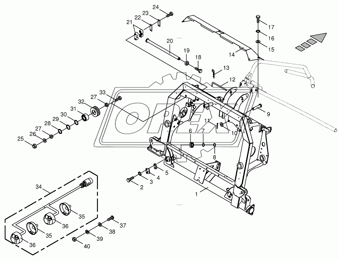 Adapter frame swinging-Addition