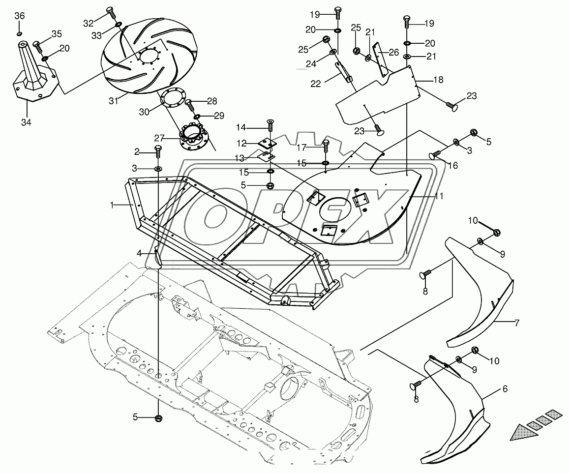 Cover holder/Centre tower